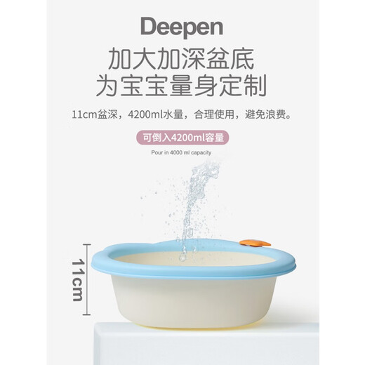 Chuangjingyi selects 3-pack of children's butt-wash basins. Newborn baby washbasins. Newborn children's supplies for washing buttocks. PP household baby (Yunduo) 2-packs - Sakura powder + Matcha green.