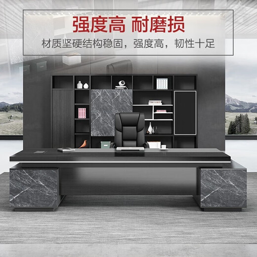 Xinhebang boss desk simple modern desk supervisor desk and chair combination luxury double cabinet president manager desk office furniture 2.0 meters luxury double side cabinet