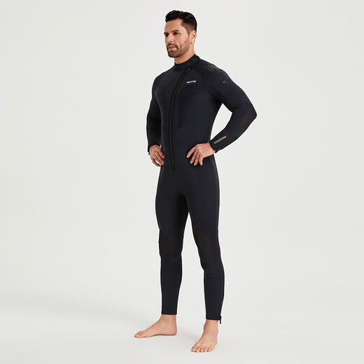 ZCCO New 5mm Diving Suit Men's Swimming Surfing Suit One-piece Thickened Diving Suit Women's Wear-Resistant Warm Diving Suit Black Men's S