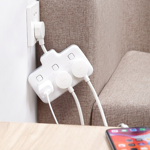 Bull (BULL) socket multi-functional wireless power strip multi-hole power strip without wire socket converter one-to-multiple power conversion plug extension plug-in board expansion plug transfer one-to-multiple sockets