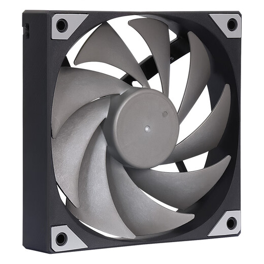 先马（SAMA）平头哥V1性能版黑色无光12cm机箱散热风扇 9扇叶/大风量/液压轴承/PWM调速/小4Pin多风扇串联