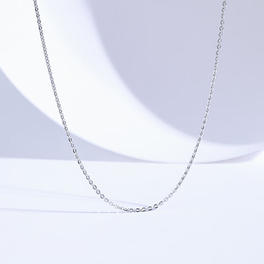 Saturday Fu PT950 platinum necklace women's O-shaped chain B058720 about 1.36g 40+5cm birthday gift