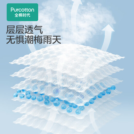 Cotton era baby bath towel, 6-layer washed gauze bath towel, pure cotton large towel cover gift box, blue 115*115cm