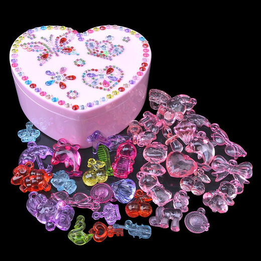 Yililuo Children's Toy Gemstone Beads Imitation Crystal Acrylic Pendant Irregular Ice Cube Treasure Diamond Prop Gift Gemstone 160g Randomly Packed in Bags