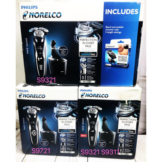 飞利浦（PHILIPS）荷兰产飞利浦电动剃须刀8240 S9321 9311 9721 9731 9733全身水洗 全新拆封S9721带清洗桶 数显 盒子有破损