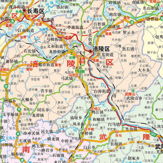 
Chongqing map 2025 administrative transportation tourist attractions 1068*749 mm