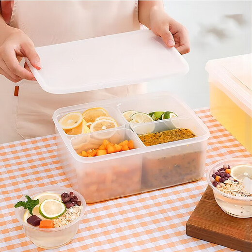 Wilkie ice powder small ingredient packaging box ingredient box stall special milk tea ingredient seasoning box fruit fishing compartment storage box ice powder ingredient box 5L