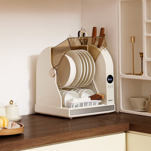 Hanze Hanze disinfection cabinet household small vertical kitchen drain-free knife, chopsticks and dishes integrated storage desktop hot air drying ultraviolet multi-function disinfection cupboard one star 30L can hold tableware/knives/chopping boards