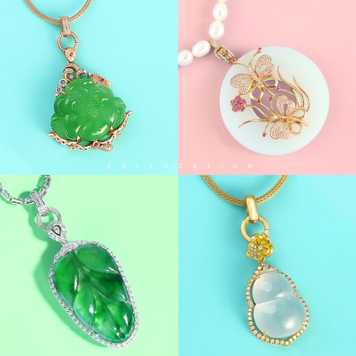 Shengli 18K gold multi-purpose buckle inlaid with diamonds high cargo rope movable pendant connection buckle head accessories au750 versatile buckle standard large half diamond_K white