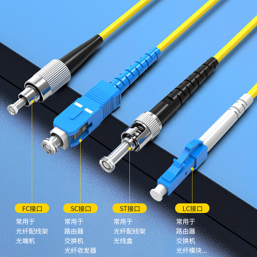 中天恒科 单芯2.0光纤跳线 电信级2米单模LC-SC收发器尾纤 ZT-K202-SM