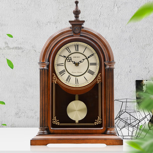 Seiko Japanese Seiko clock European-style solid wood living room bedroom floor clock hourly hour music time table clock table clock