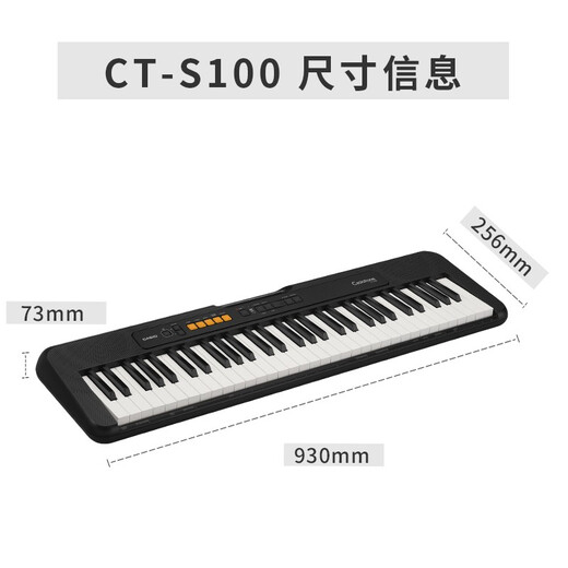 Casio (CASIO) electronic keyboard CTS100 black performance teaching beginner fashion trendy entertainment entry-level 61-key stand-alone model