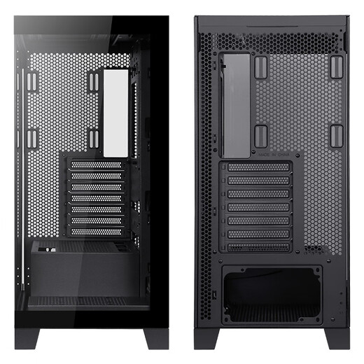 先马（SAMA）元境界黑色ATX海景房机箱 顶部可拆卸水冷架/双360水冷位/双面玻璃/双U3+Type-C/支持背插式主板