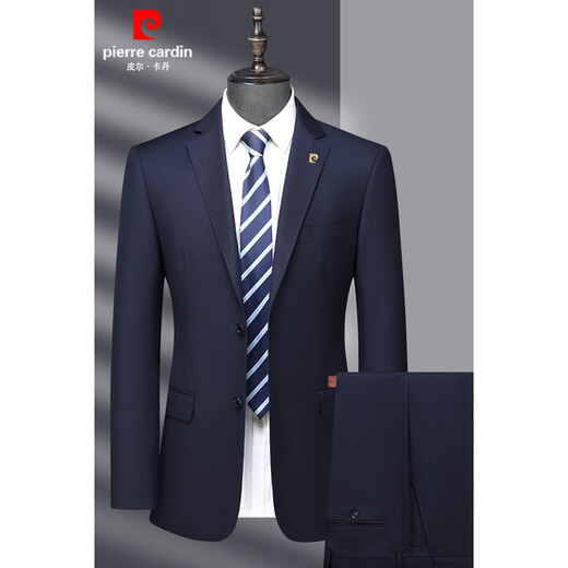 Pierre Cardin Worsted Wool Suit Men's Middle-aged Men's Business Formal Wedding Suit Black MY7001 Style M 170 Size It is recommended that 100 Jin Jin is equal to 0.5 kg -125 Jin Jin is equal to 0.5 kg