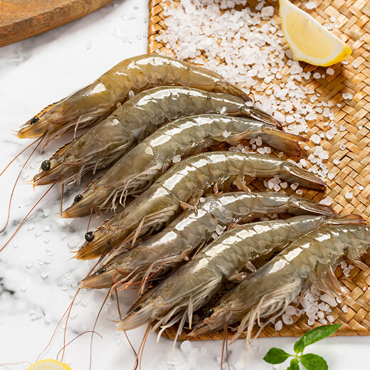 Centennial Fishing Port Sea-caught Extra Large Salt-frozen Separated White Shrimp 30-40Specifications Net shrimp weight 4Jin Jin is equal to 0.5kg 60-80 pieces