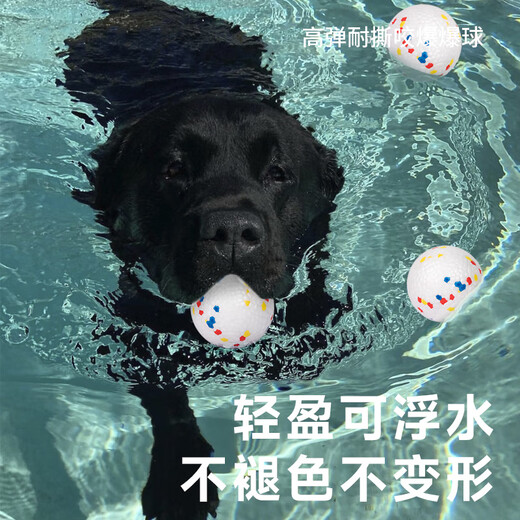 HELLOJOY dog toy bouncy ball solid bite-resistant dog training artifact large, medium and small teddy unbreakable puppy toy 6.5cm