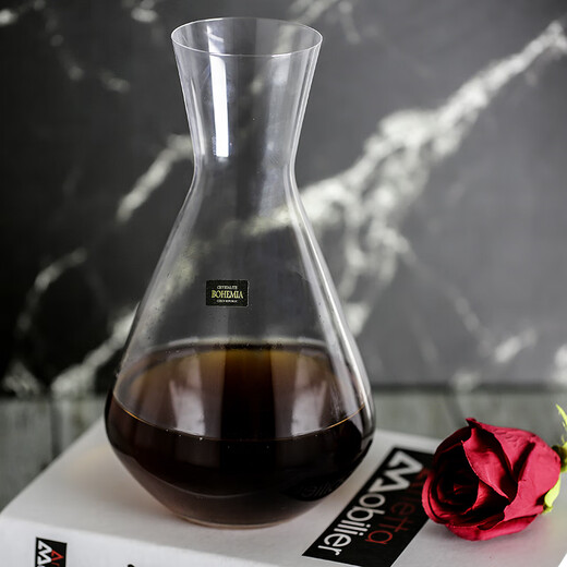 Gauss (Glass) decanter imported Czech crystal glass decanter hotel bar home European wine red wine dispenser 1400ml