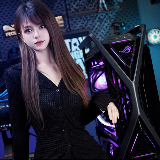 ASUS ROG Family Bucket R7 9800X3D AMD RTX5080 Host Night God Creator DIY Customized Host Game Rendering Assembly Computer AI Learning Complete Machine Four R7 9800X3D+RTX5080