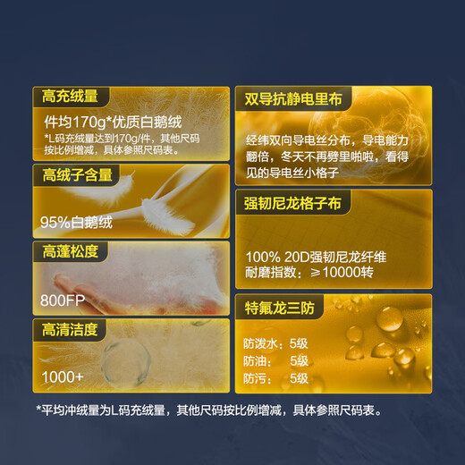 京东京造热气球黑金大鹅绒服保暖三防户外运动羽绒服男短款 曜石黑 L