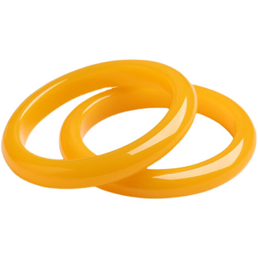 Fat Donglai's same style amber bracelet chicken fat yellow beeswax female heavenly blood amber bracelet fashion bracelet 1 cm beeswax bracelet 60MM-62MM