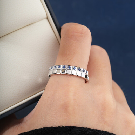 MZMZ customized platinum ring sapphire PT950 men's and women's ring birthday anniversary gift for boyfriend platinum 950 sapphire single ring size 5~15