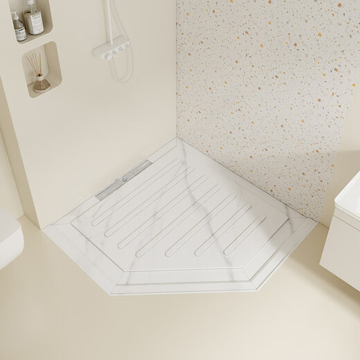 Fantasy Island sunken bathroom slate shower board bathroom foot non-slip stone floor tiles bathroom shower room floor pedal custom shower board 2-piece set no stone base square number 1.2