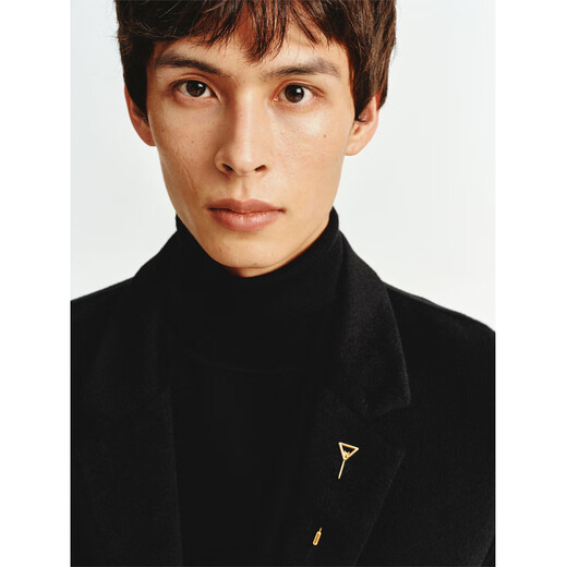 PEACEBIRD Men's Master Series Winter Woolen Coat Jacket B1AAD4Y03 Black 1 (fit) 2XL