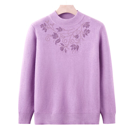 Fengxiao middle-aged mother autumn and winter all-in-one velvet bottoming shirt thickened warm sweater middle-aged and elderly women's tops plus velvet elderly clothes plus velvet khaki 3XL (recommended 115-130 Jin Jin equals 0.5 kg)