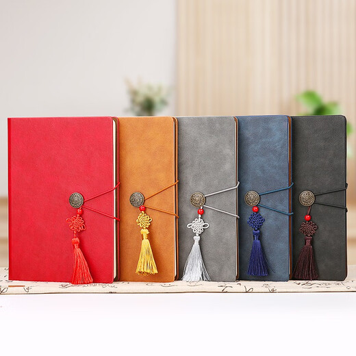 萨搏 笔记本子高颜值日记本成人国潮商务礼盒套装实用a5记事本定制伴手礼纪念品优秀员工年会 【黑色两件套】笔记本+黑色木纹笔（金盒） A5-6625