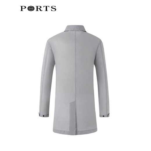 PORTS Men's spring men's mid-length windbreaker MM8T002MWO019 LT GRAY S