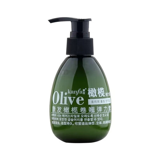 Kangfa Olive Fragrance Styling Gel Cream Elastin for men and women hair styling after perm and dyeing, curling and styling no-wash OLIVE Olive Styling Gel Cream 180ml 1 bottle