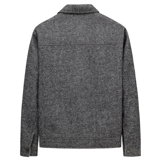 Dances with Wolves Containing Sheep Wool + Ultrasonic Lining Autumn and Winter Lapel Warm Jacket Men's Jacket 004 Huahui 185