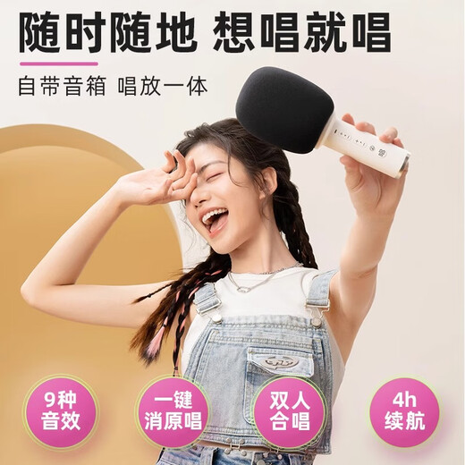 Singba Arena C20 Microphone Audio Integrated Microphone Small Singer Home KTV Wireless Bluetooth Live Broadcast K Gebao Entertainment Home Outdoor Wireless Children's Singing Machine Gift Singba C20 Red