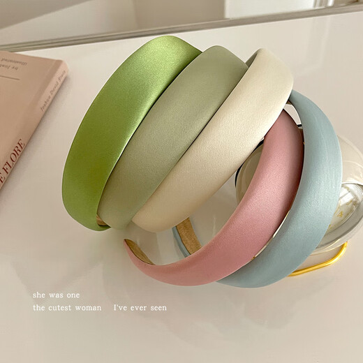 Morning Star 2025 New Autumn and Winter High-end Headband Women's Face Wash Pressing Hair High Skull Headband Hair Accessory Hairpin Headband Hair Bundle Milky White