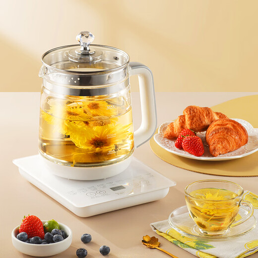 YALULU110V Health Pot Multifunctional Constant Temperature Electric Kettle Fully Automatic Tea Making Tea Kettle Exported to the United States, Canada and Japan Small Appliances for Tea Making and Kettle White 1.8L + Tea Strainer + Stewing Cup #110V Foreign Version