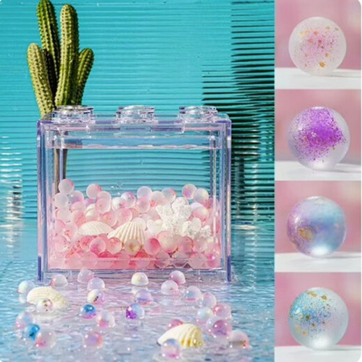 Haizhen Glazed Beads Betta Small Fish Tank Landscaping Supplies Micro Landscape Eco Tank Decorations Small Ornaments Underwater World Bottom Sand Romantic Purple Glazed Beads 10 Pieces