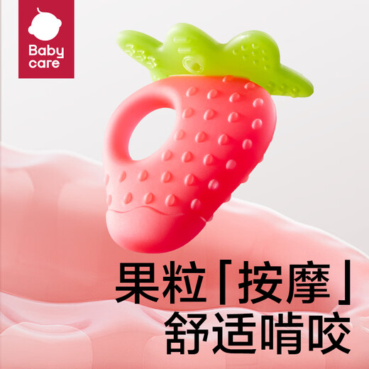 babycare bébé teether broyant des dents ronge bâton bébé jouet fruit confort teether baby fournit des fraises
