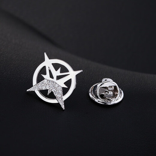 The six-pointed star at the end of the world, men's brooch-like suit corsage, coat collar pin, personalized simple suit, exquisite decoration, collection, priority delivery, cross star silver