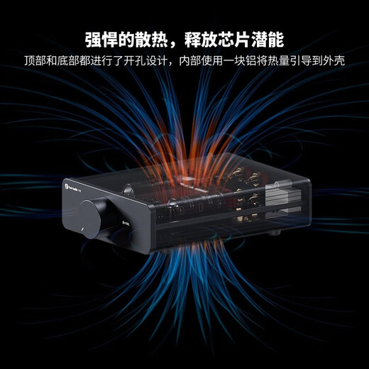 FOSI AUDIO V3 desktop mini pure post-stage digital power amplifier HIFI fever-grade high-power 2.0 channel small wired household portable power amplifier orange 48V/5A power adapter