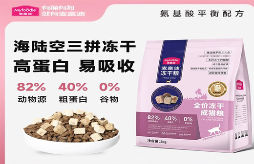 MYFOODIE MYFOODIE three-piece freeze-dried cat food trial grain-free adult cat general staple food kitten ragdoll cat rice 1kg for adult cats 100g*10 packs 0g subject to food taste