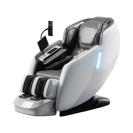 FUJIMAK Japanese massage chair Fuji chair full body multi-functional household electric massage chair 4D high-end intelligent space capsule zero gravity parents and elders gift massage chair Fuji chair Ivory Gray (4D patented high-end massage chair)