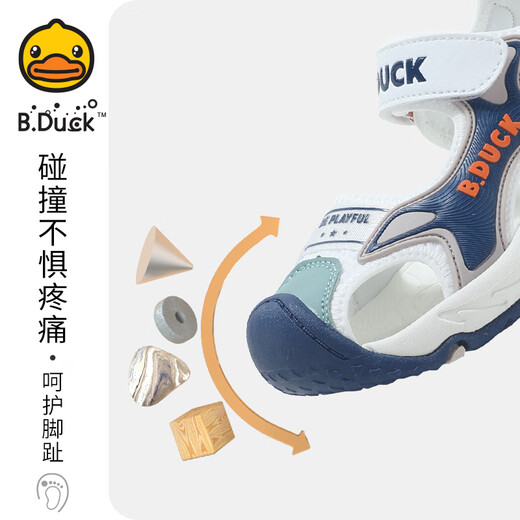 B.Duck little yellow duck sandalias con punta para niños zapatos deportivos de playa de suela blanda de verano para niños y niñas 5010 blanco violeta rosa 34