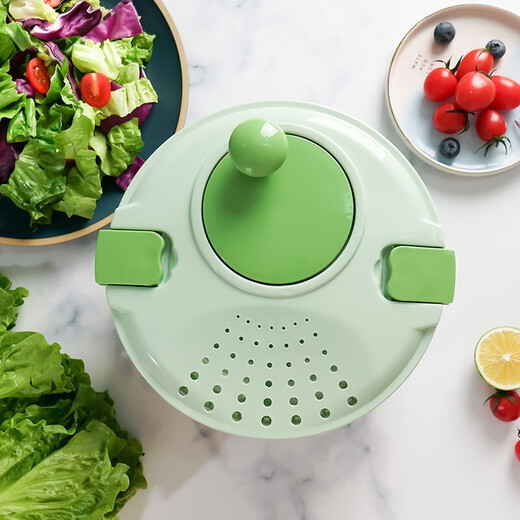 Baiji drain basket manual dehydrator kitchen artifact fruit and vegetable salad water spinner vegetable washing basket filter basin rice washing basket vegetable spinner