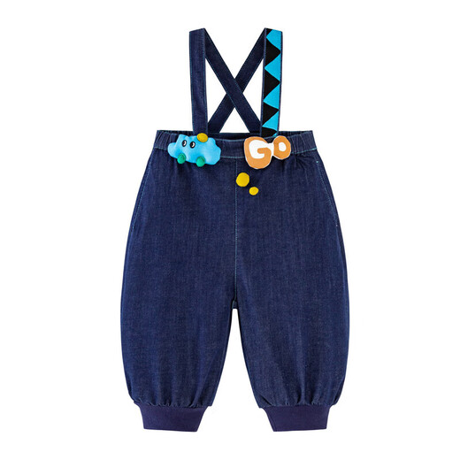 Minibala minibala soft denim boys and girls jeans 2024 baby fashion overalls bloomers