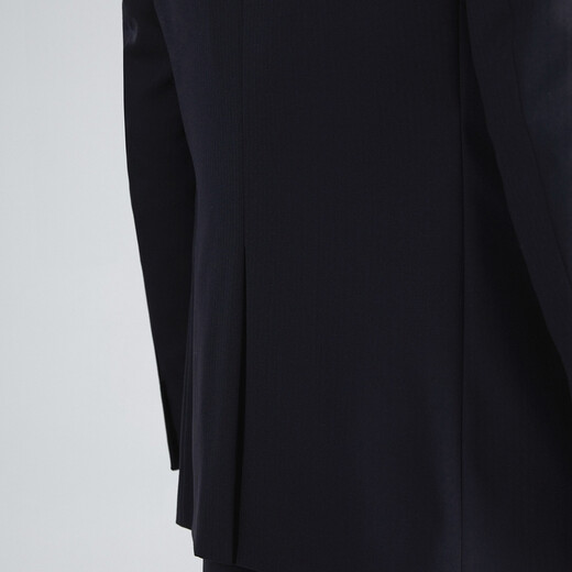 Qipai Contains Wool Qipai Easy-to-Wear Suit Suit Men's Business Gentleman Herringbone Pattern Suit Two-piece Navy Blue 52 B