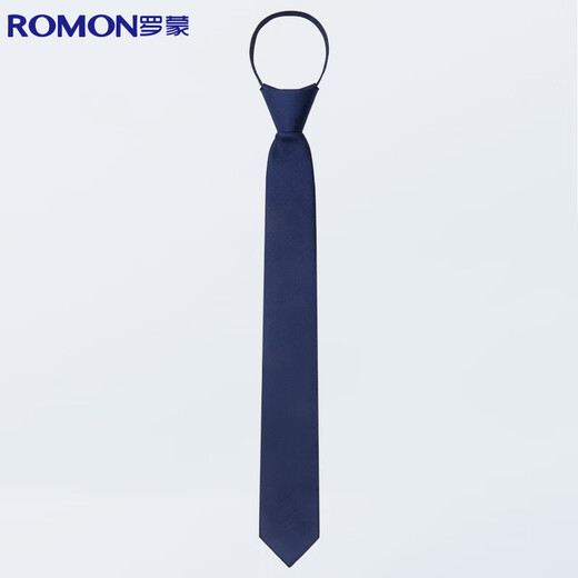 Romon tie men's lazy zipper knot-free work formal business suit 6cm for boyfriend trendy gift box
