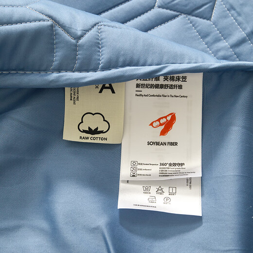 Class A 100-count satin cotton quilted thickened sheet pure cotton non-slip Simmons mattress protector can be customized Diamond grid--sapphire blue customized model--supports customization of any size