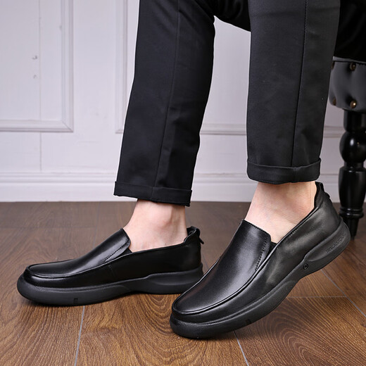 
Sulaika wide head, big feet, wide feet, fat feet, men's plus fat, plus size leather shoes, casual leather shoes, men's dad spring and autumn 3893 brown plus velvet 38