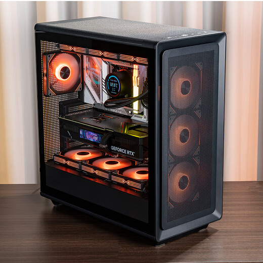 爱国者 扶摇千里 电脑机箱台式机ATX大箱360水冷电竞游戏台式主机箱 黑色 贰号玻璃侧板