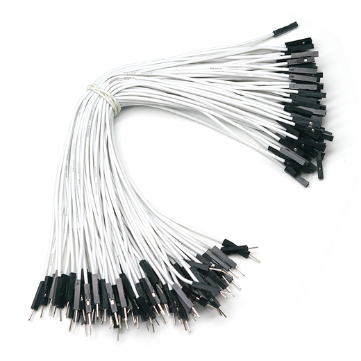 Throwing stones 1P rehearsal DuPont wire 26AWG silicone insulated wire High temperature resistant electronic wire Experimental supplies 100 wires in a bundle 20cm wire length 100 wires/item White 20cm female to female
